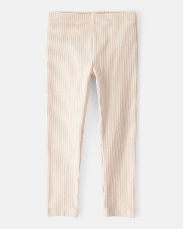 carter's Toddler Girl Cotton Rib Pull-On Stretch Leggings - Cream