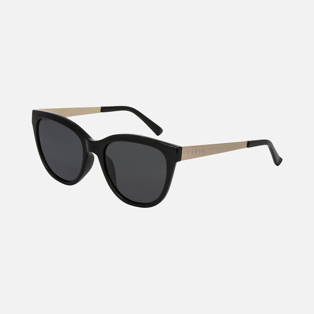 Carve Allure Gloss Back Front With Gold Temple & Grey Polarized Lens
