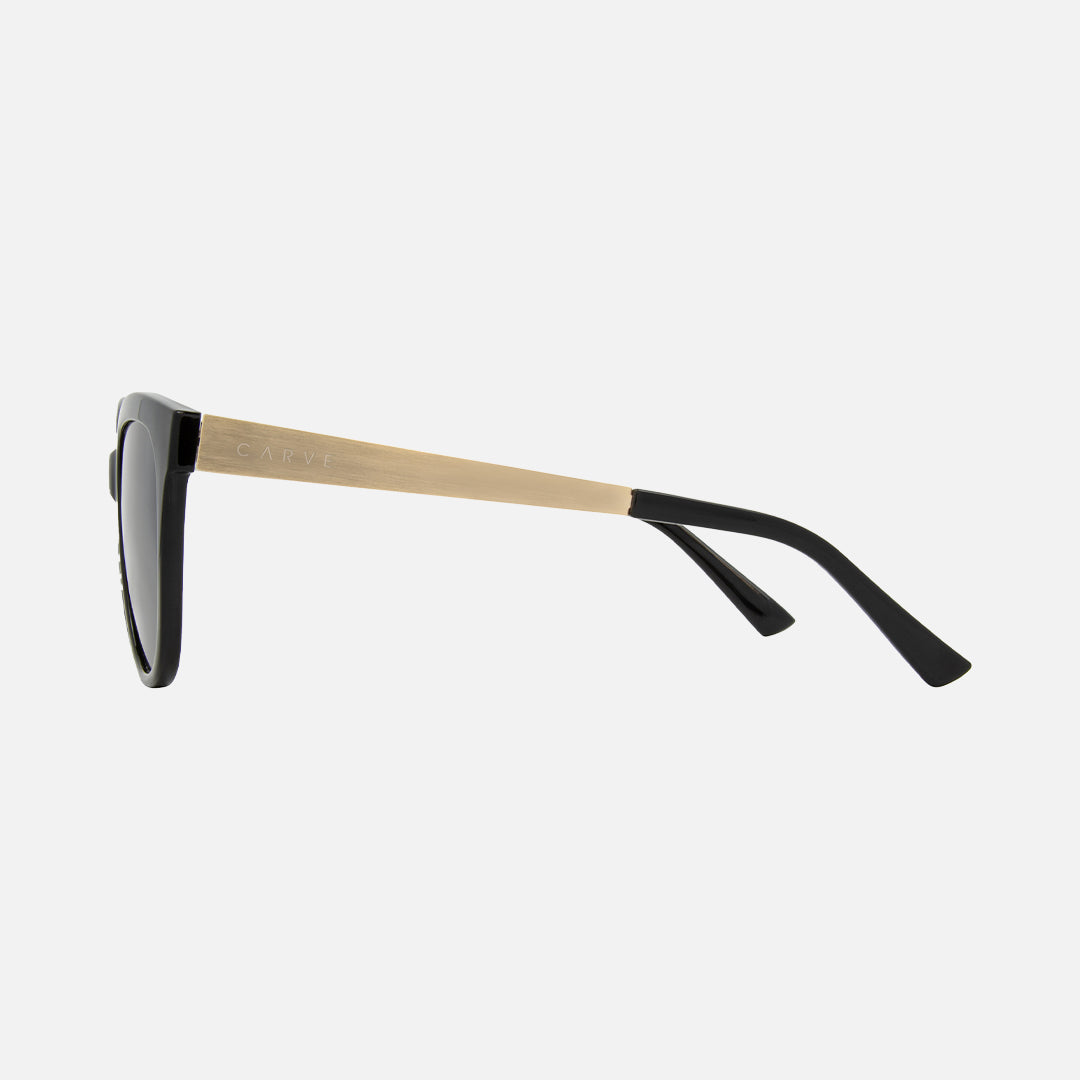 Carve Allure Gloss Back Front With Gold Temple & Grey Polarized Lens