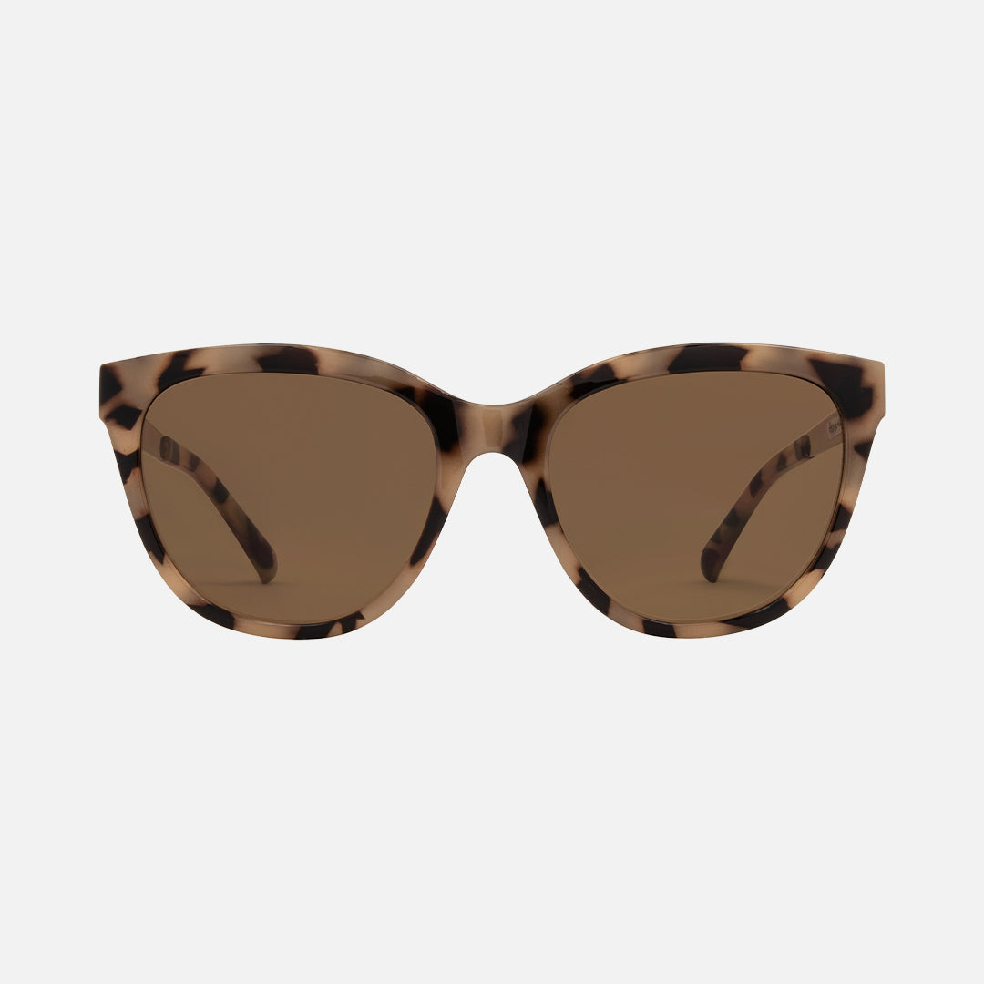 carve Allure Gloss Creamy Tort Front with Gold Temple & Brown Lens