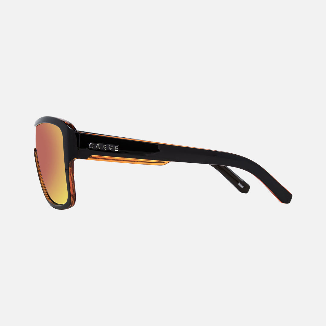 Carve Anchor Beard Gloss Black Outer Frame With Orange Crystal Inner Trims Orange Iridium Lens