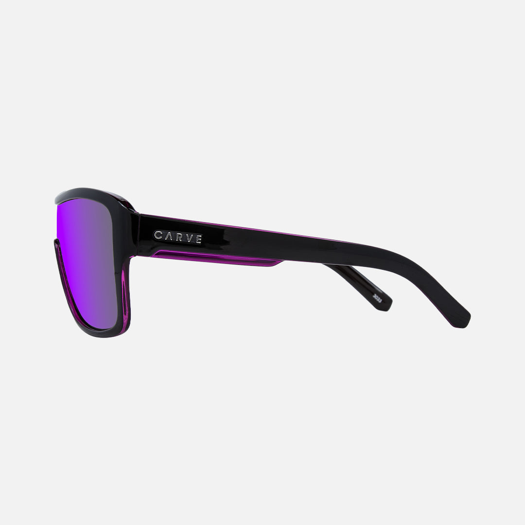 Carve Anchor Beard Gloss Black Outer Frame With Purple Crystal Inner Trims Purple Iridium Lens