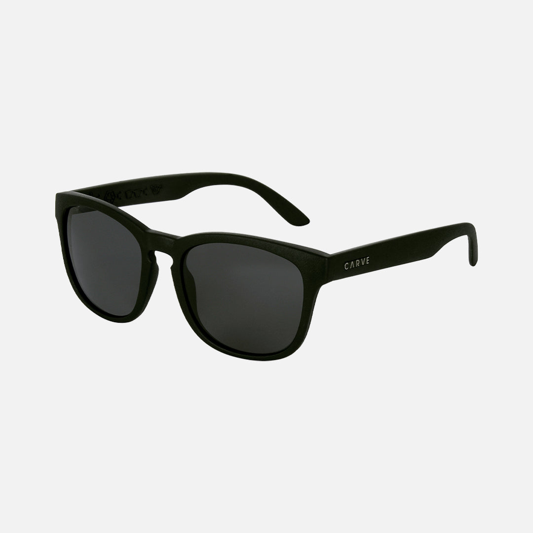 Carve Bohemia Recycled Matt Black Frame Grey Polarized Lens