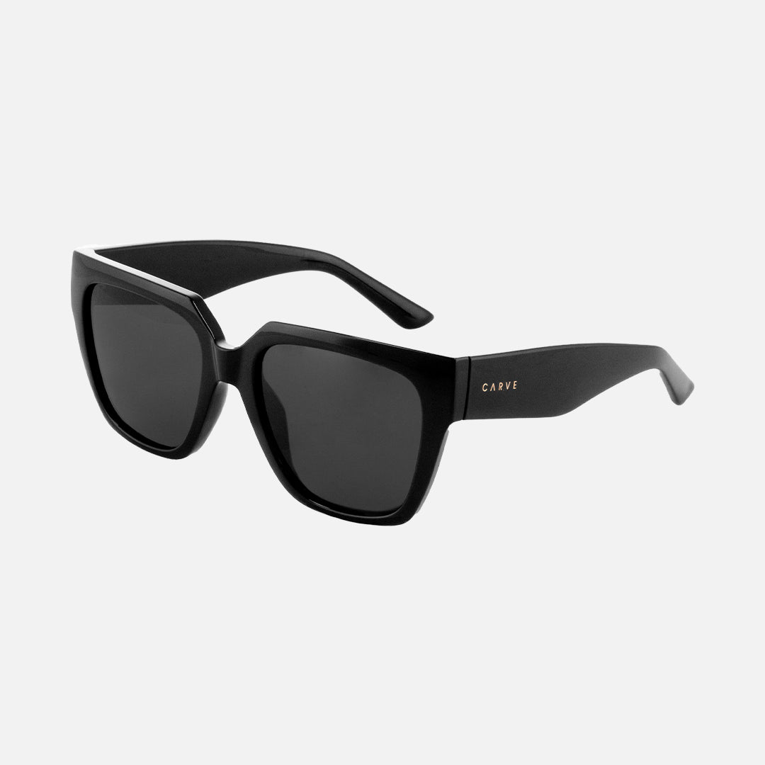 Carve Brooklyn Gloss Black Dark Grey Polarized Lens