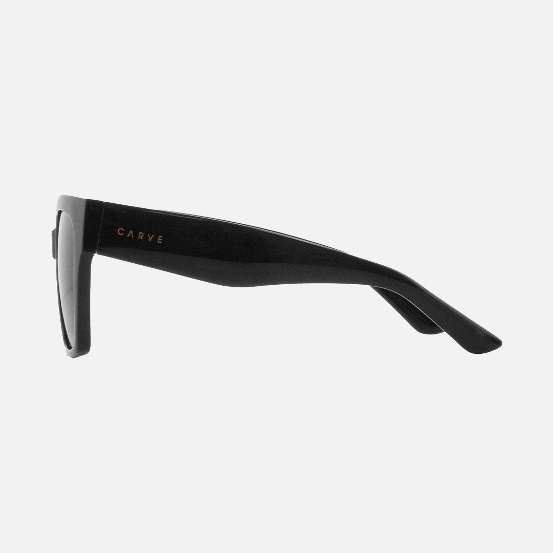 Carve Brooklyn Gloss Black Dark Grey Polarized Lens