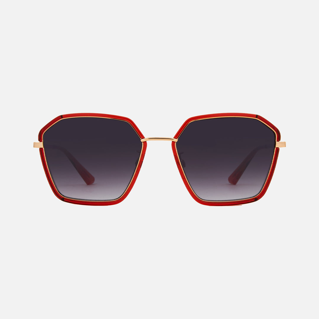 carve Bardot Gloss Red Grey gradient lens