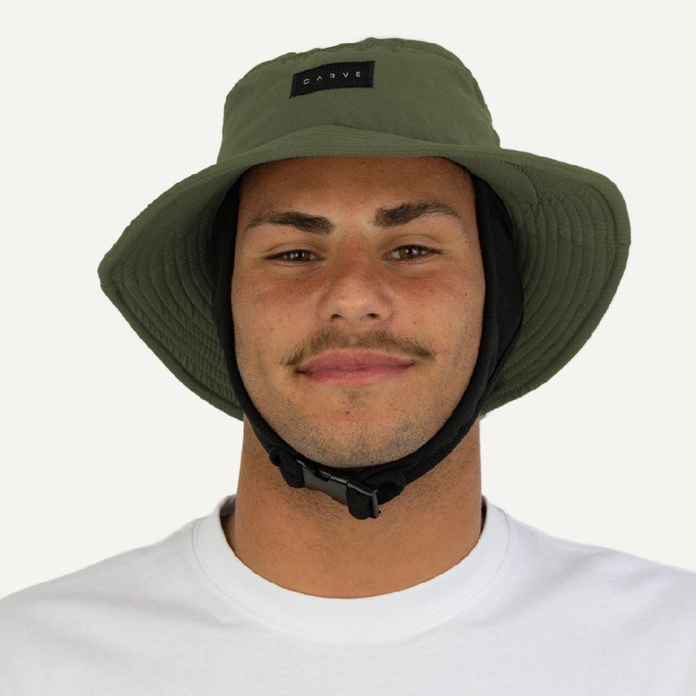 carve Big Wave Unisex Surf Bucket Hat Olive