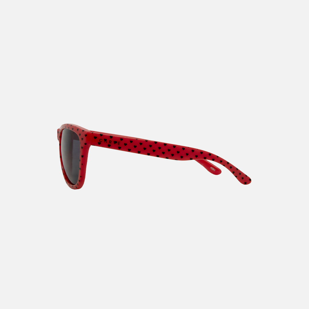 Carve Cali Gloss Red Hearts Frame With Grey Lens