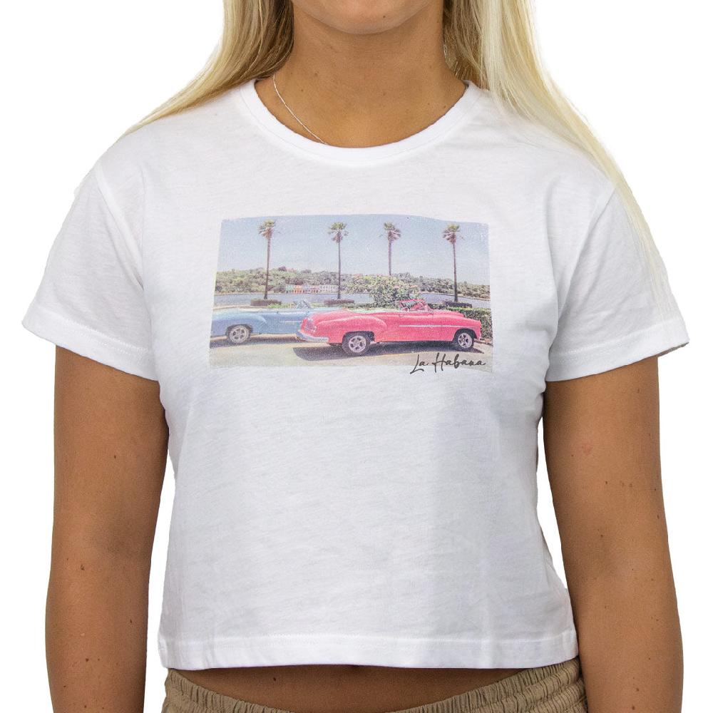 carve Havana Girls Short Sleeve Crop Tee