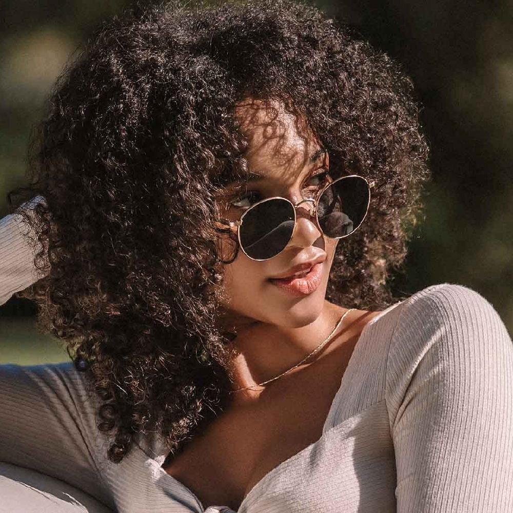 Carve Heidi Brushed Gold Frame Smoke Lens