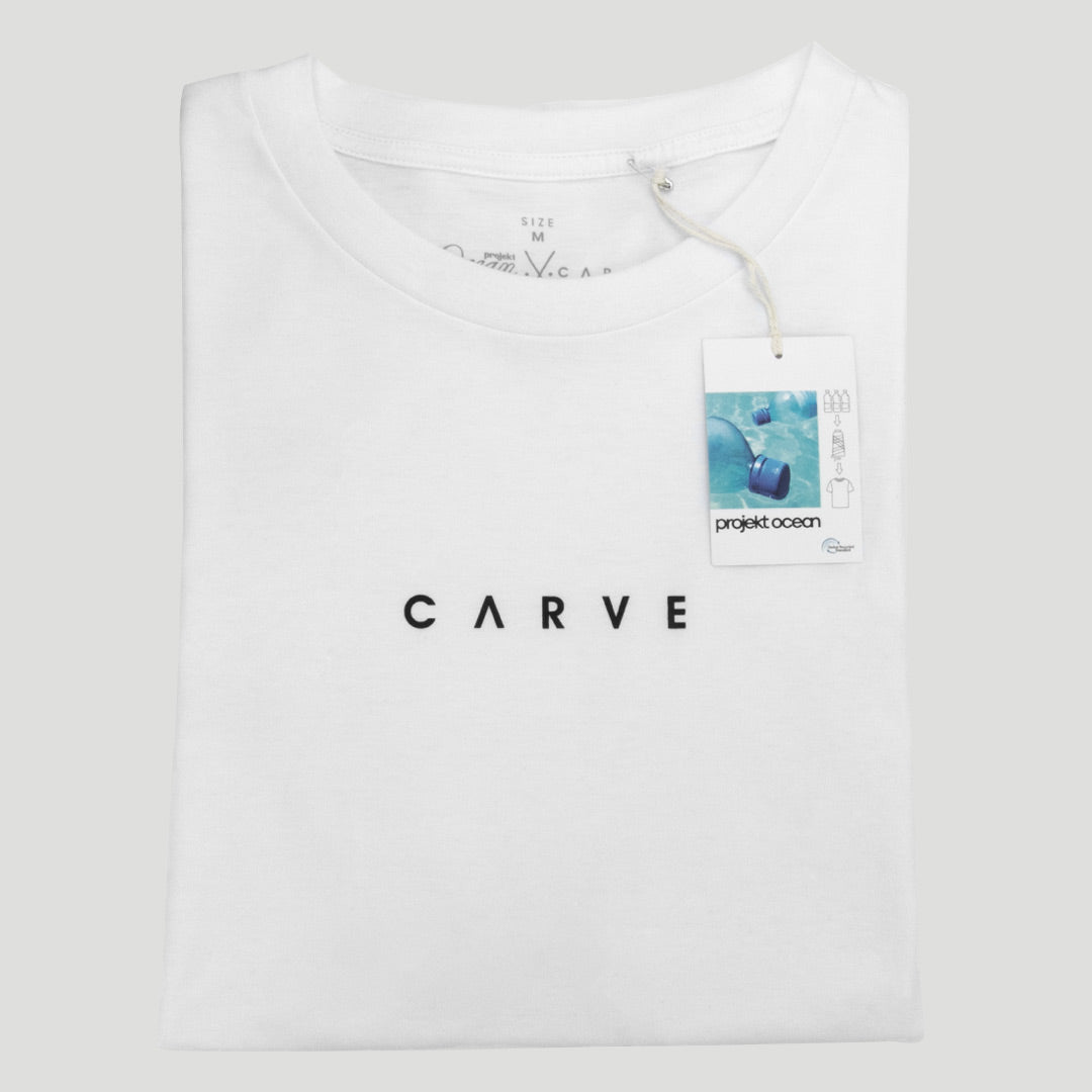 Carve ID Recycled T Shirt White