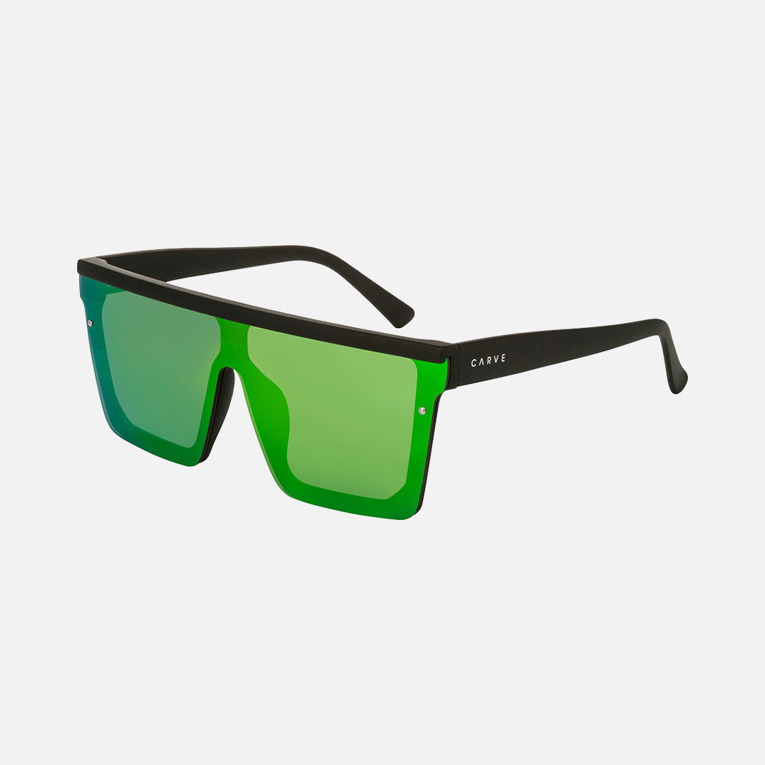 Carve Muse Matte Black Frame Green Iridium Lens
