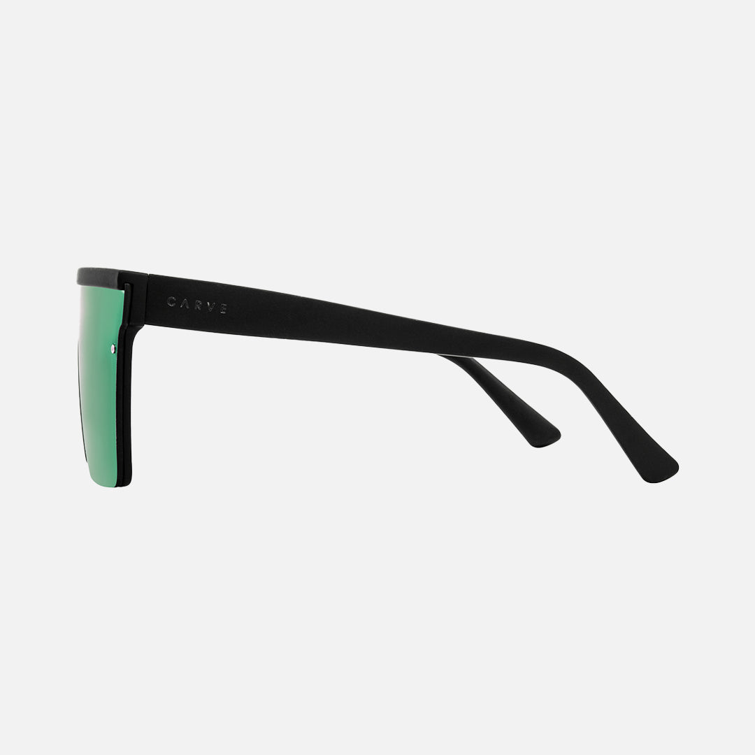 Carve Muse Matte Black Frame Green Iridium Lens