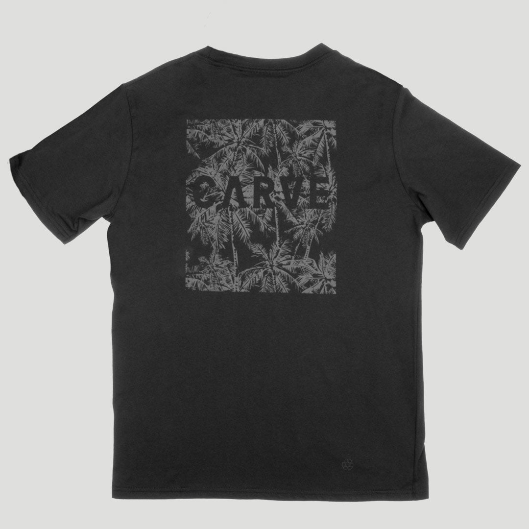 Carve Palms Mens Recylced Tee BLACK