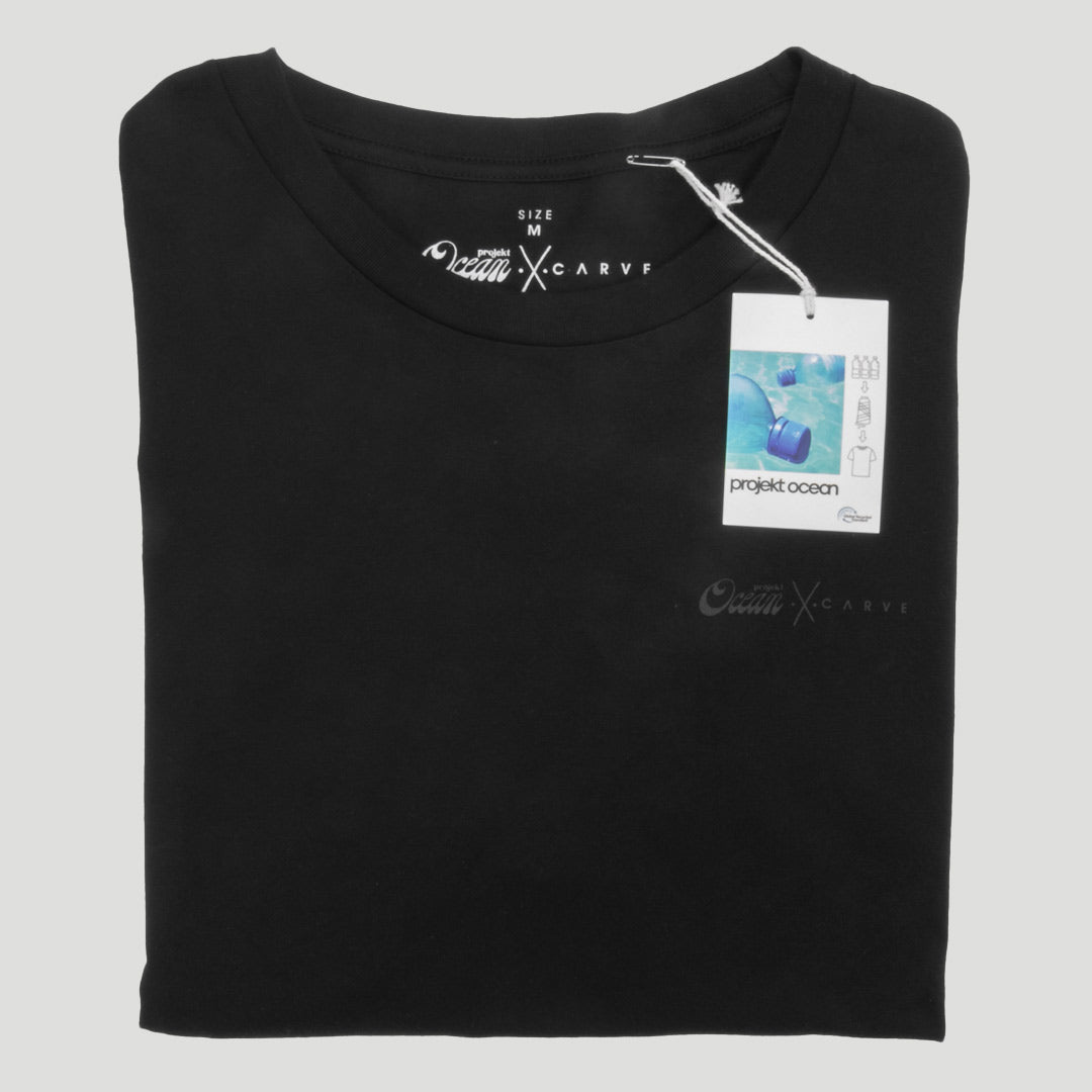 Carve Palms Mens Recylced Tee BLACK