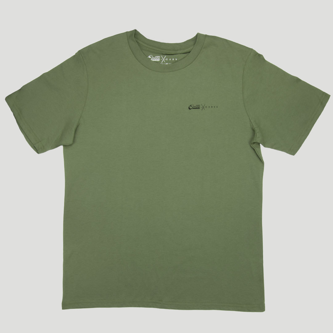 Carve Palms Mens Recylced Tee GREEN