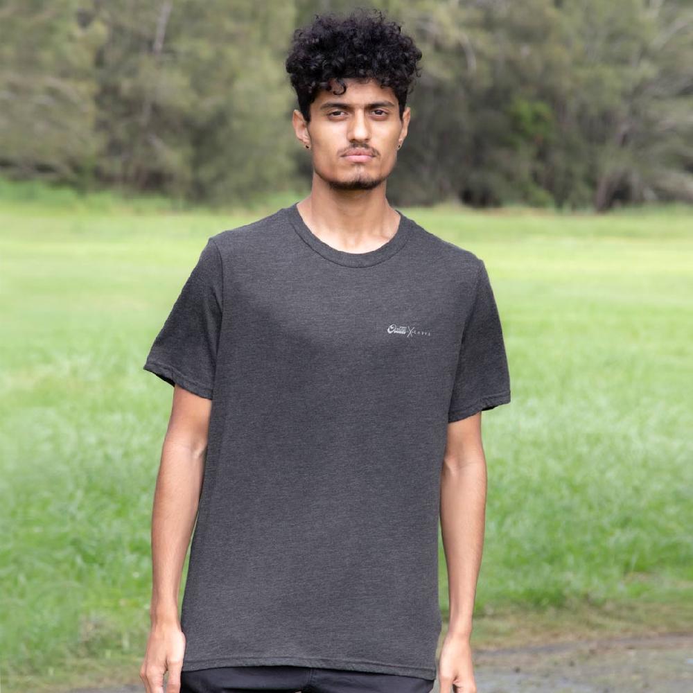 Carve Palms Mens Recylced Tee GREY