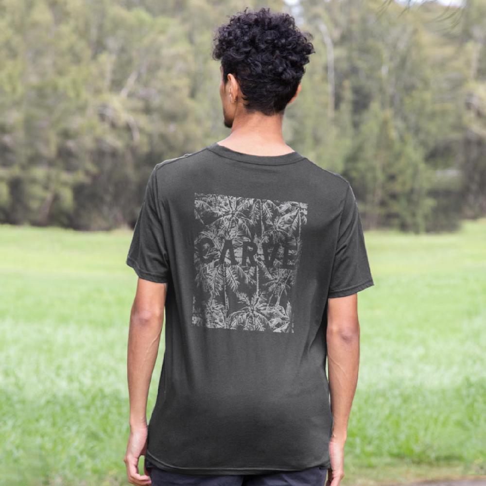 carve Palms mens recylced tee GREY