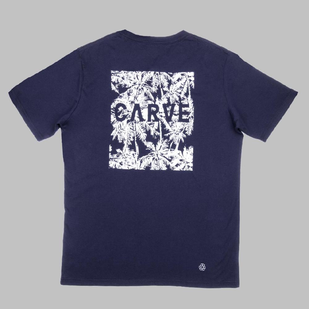 Carve Palms Mens Recylced Tee NAVY