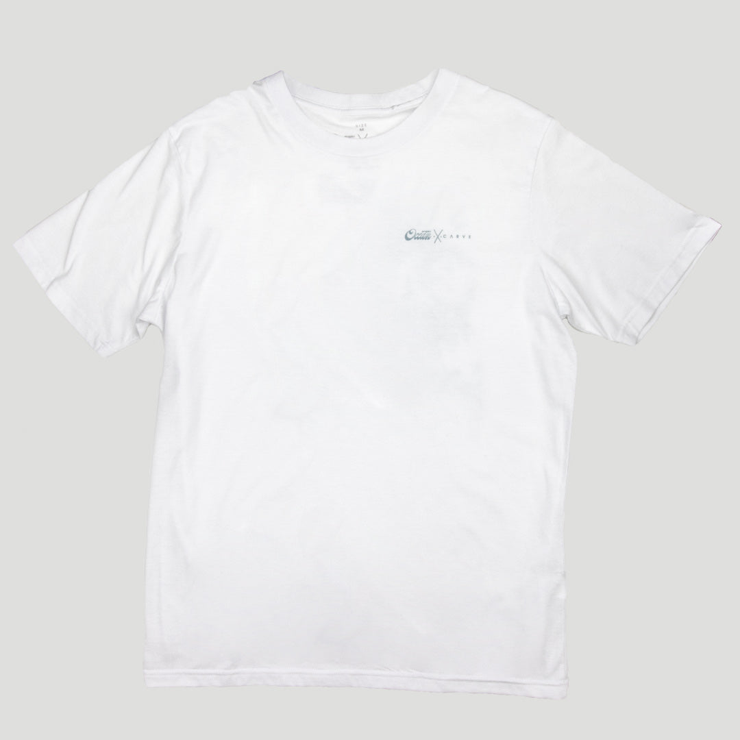 Carve Palms Mens Recylced Tee WHITE