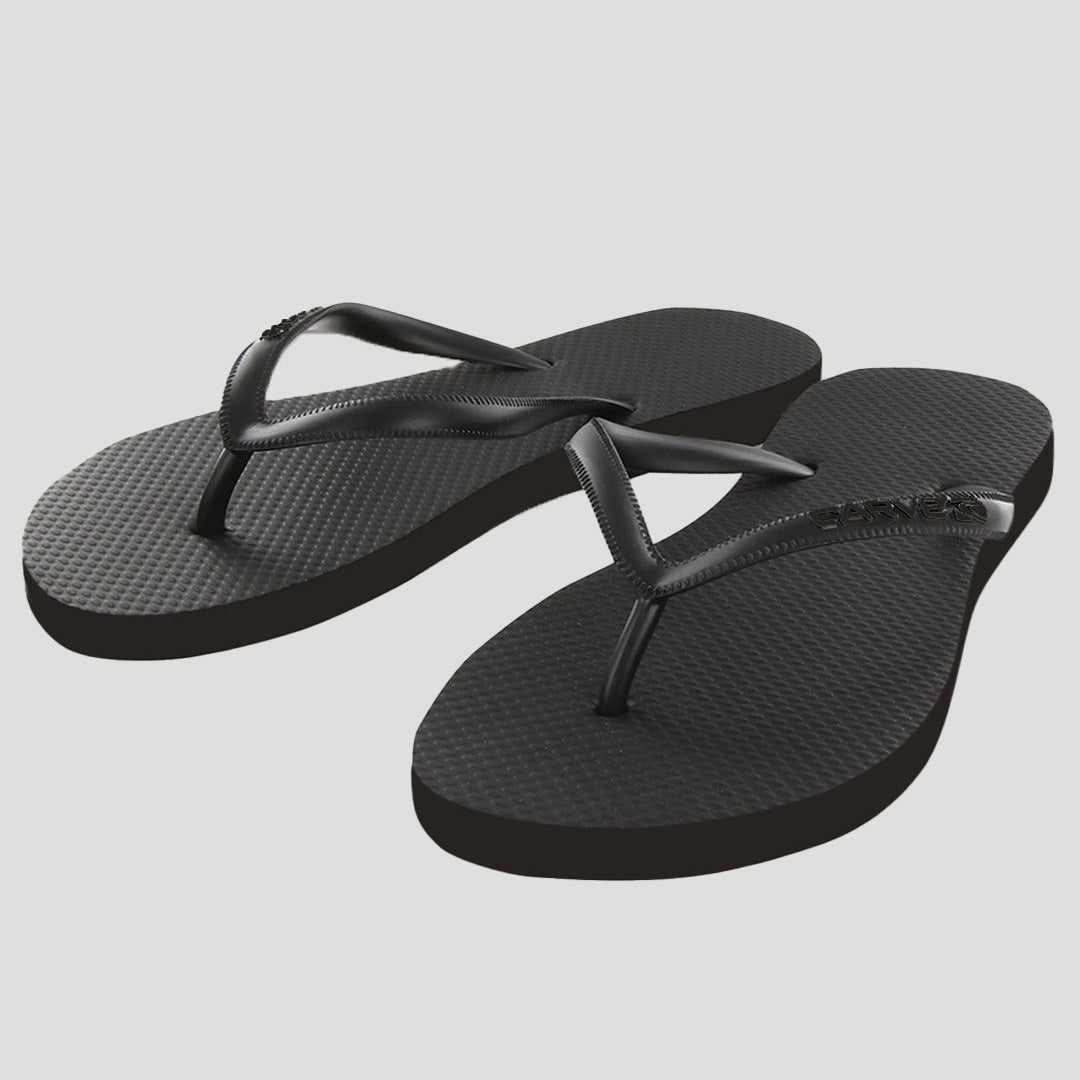 carve Slimpins Womens Thongs Black / Black