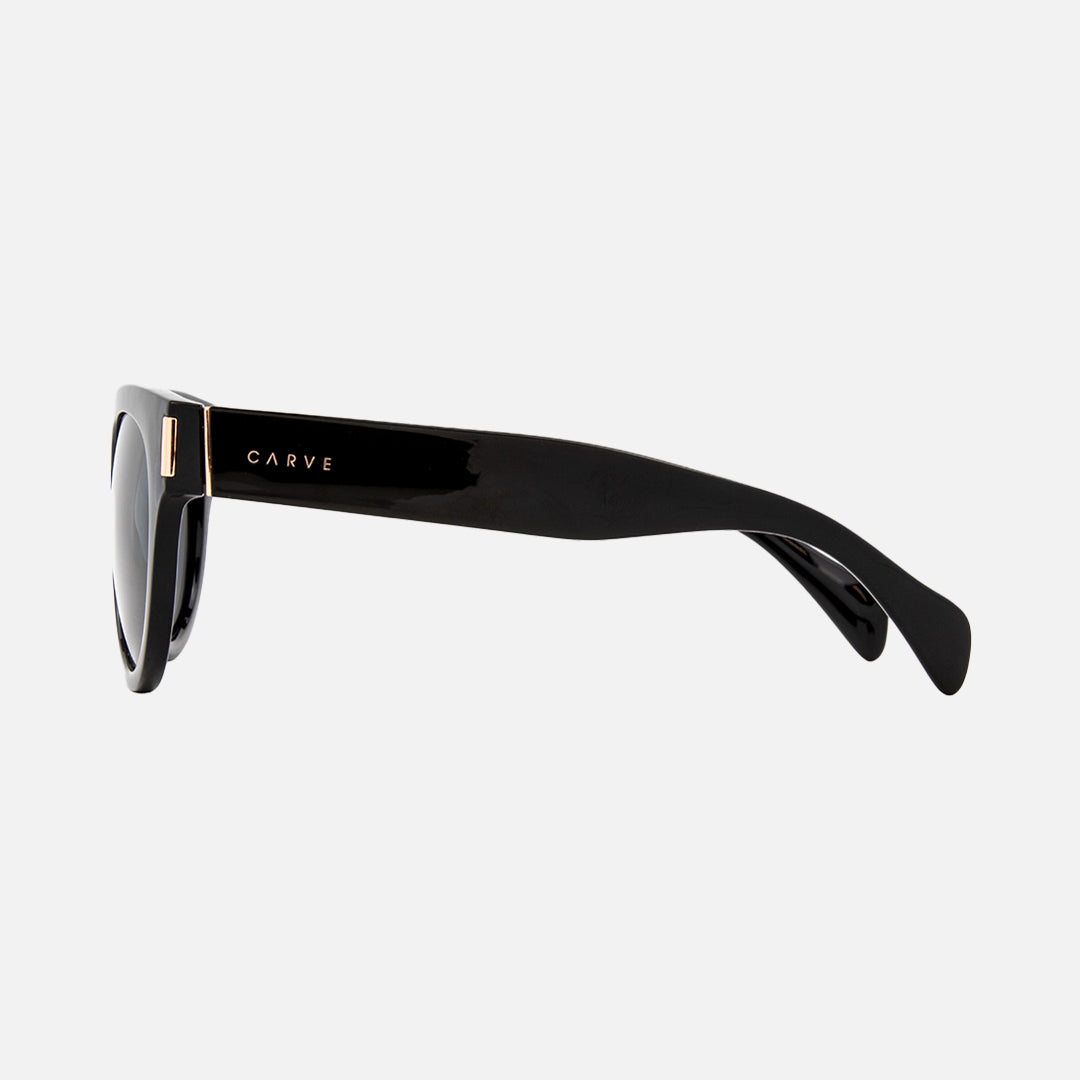 Carve Vivian Gloss Black Smoke Polarized