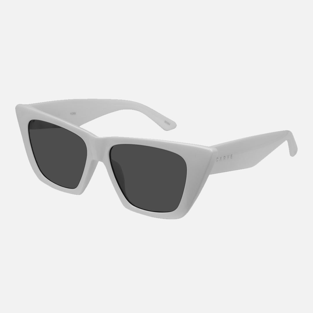 Carve York Gloss White Frame With Grey Lens