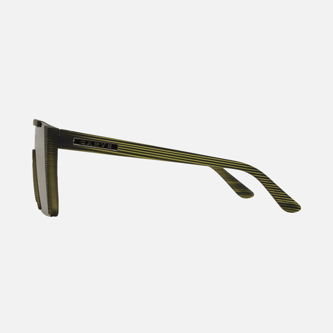 Carve Equinox Matte Translucent Olive Streak Frame Brown Polarized Lens