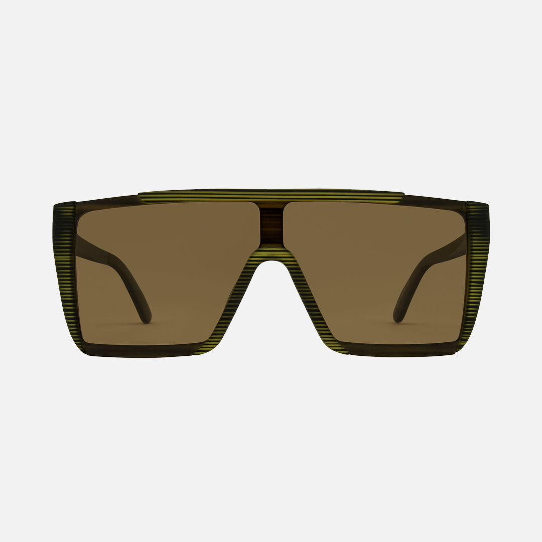 carve Equinox Matte Translucent Olive Streak Frame Brown Polarized Lens