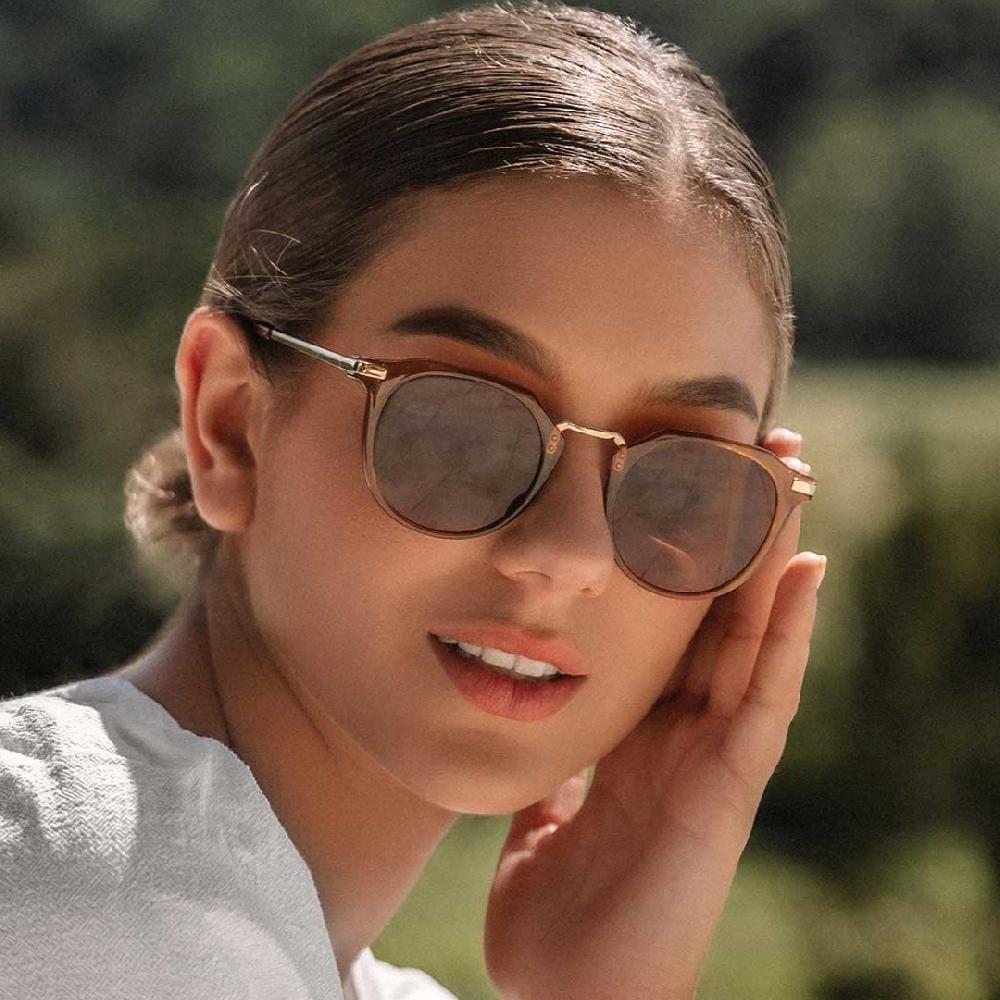 Carve Frankie Gloss Crystal Tobacco Gold Metal Brown Lens