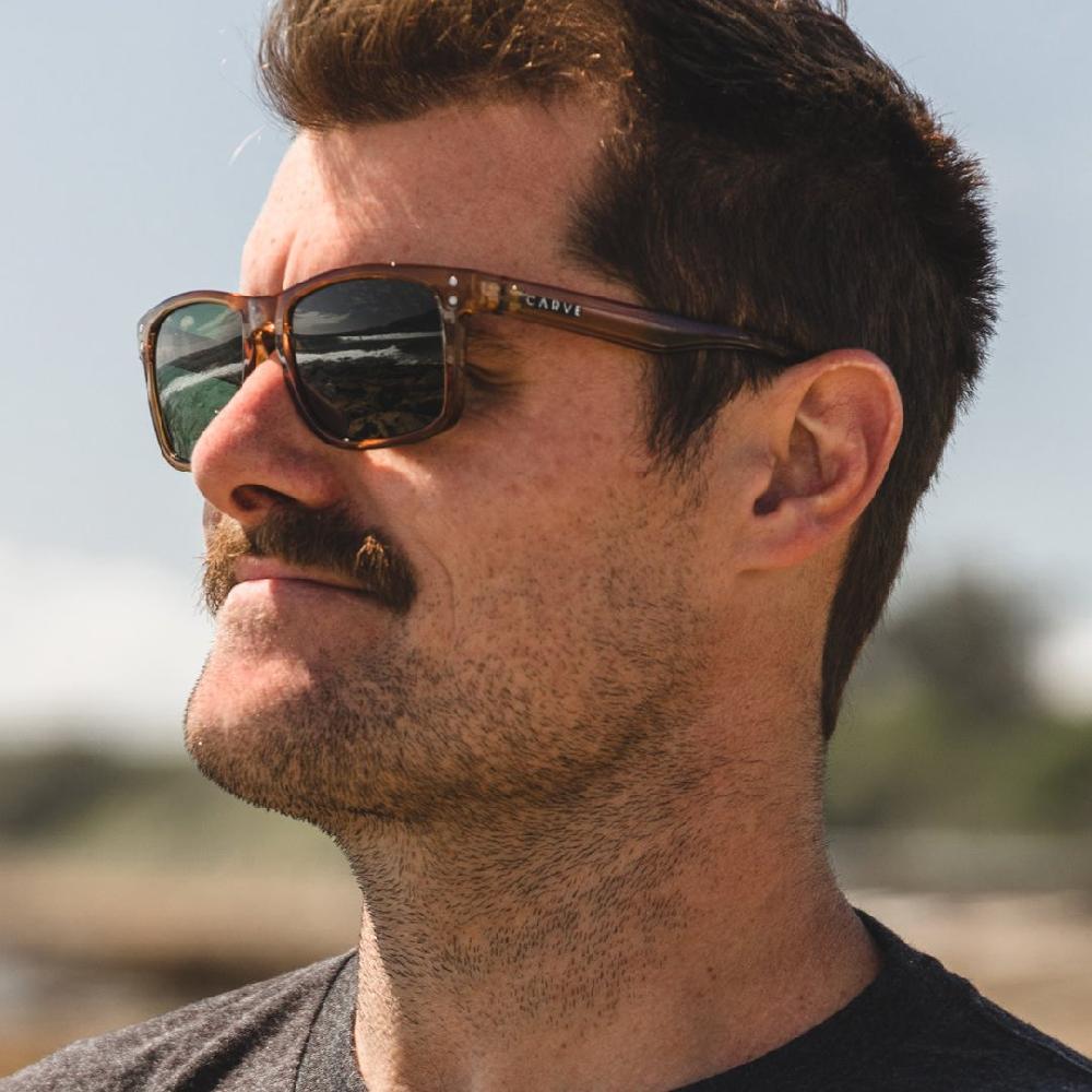 Carve Goblin Recycled Gloss Crystal Dk Sand Frame Green Polarized Lens