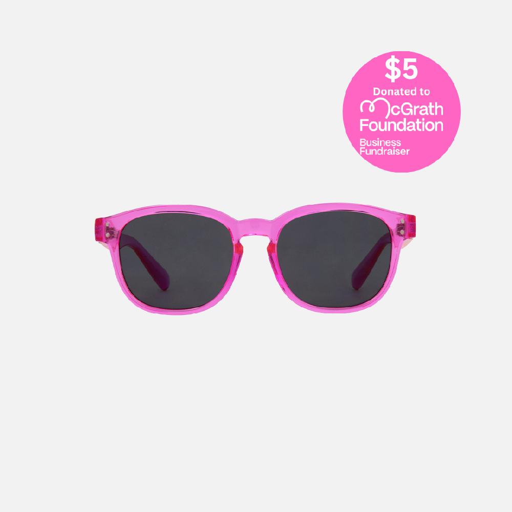 carve Havana Jr Crystal Hot Pink Frame Grey Lens Sunglasses
