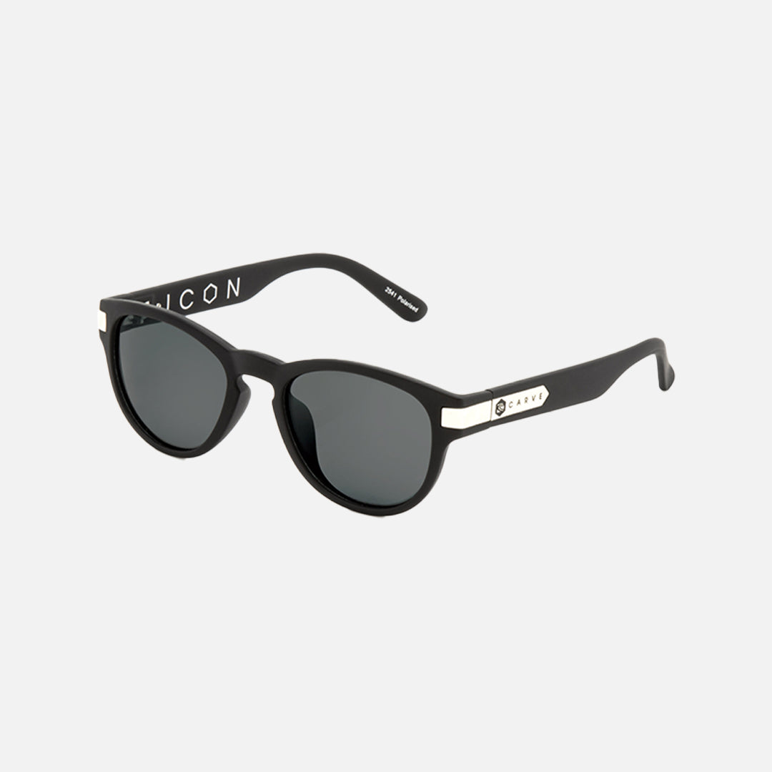 carve Icon Gloss Black Frame with Grey Polarized Lens