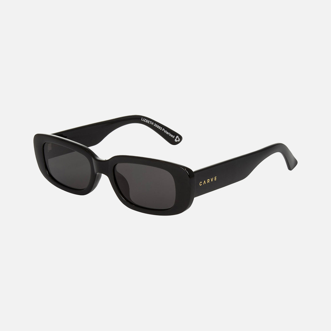 Carve Lizbeth Gloss Black Recycled Frame With Grey Polarized Lens