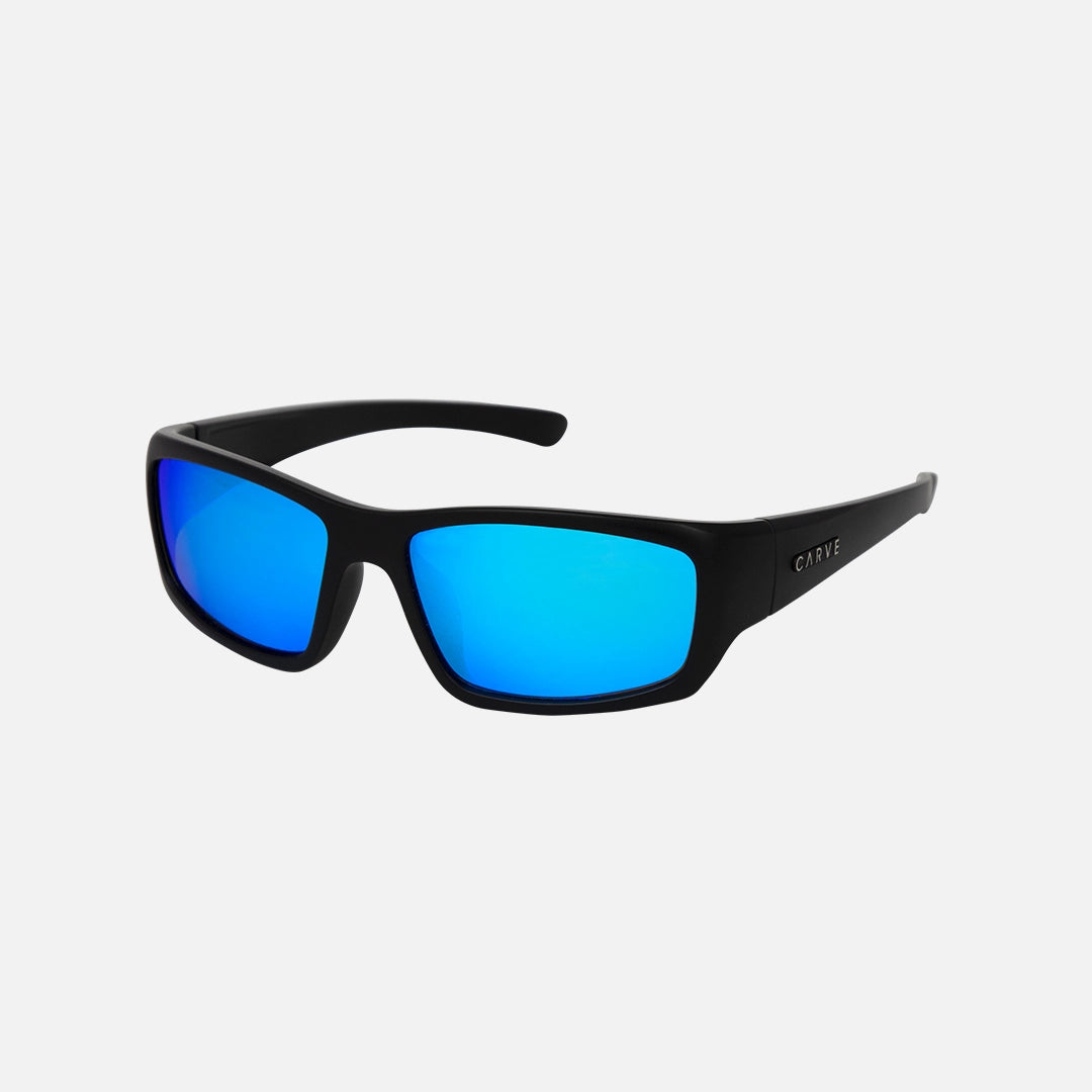 Carve Moray Jr Matt Black Frame Grey Blue Iridium Lens