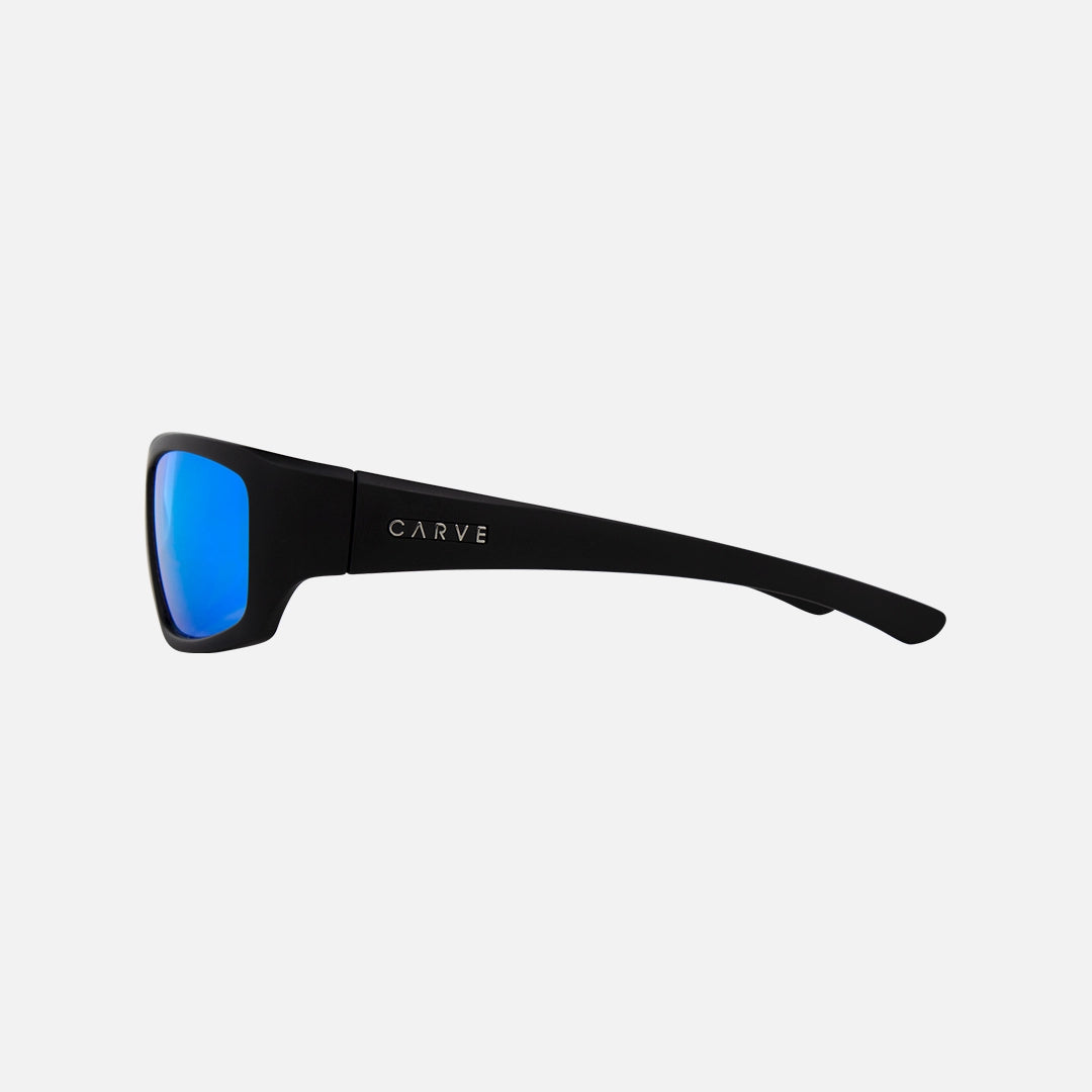 Carve Moray Jr Matt Black Frame Grey Blue Iridium Lens