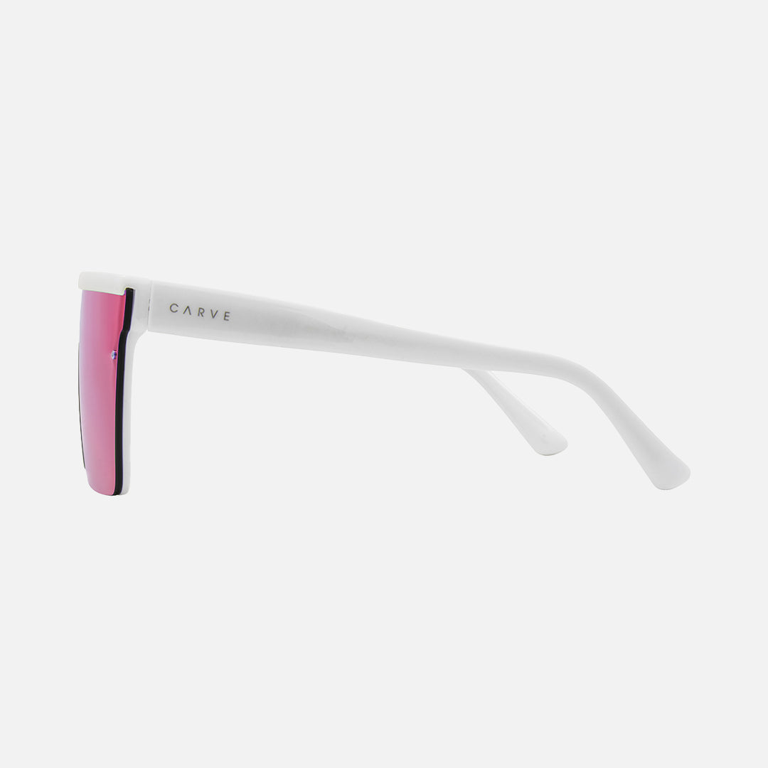 Carve Muse Gloss White Frame Hot Pink Orange Lens W/Pink Iridium