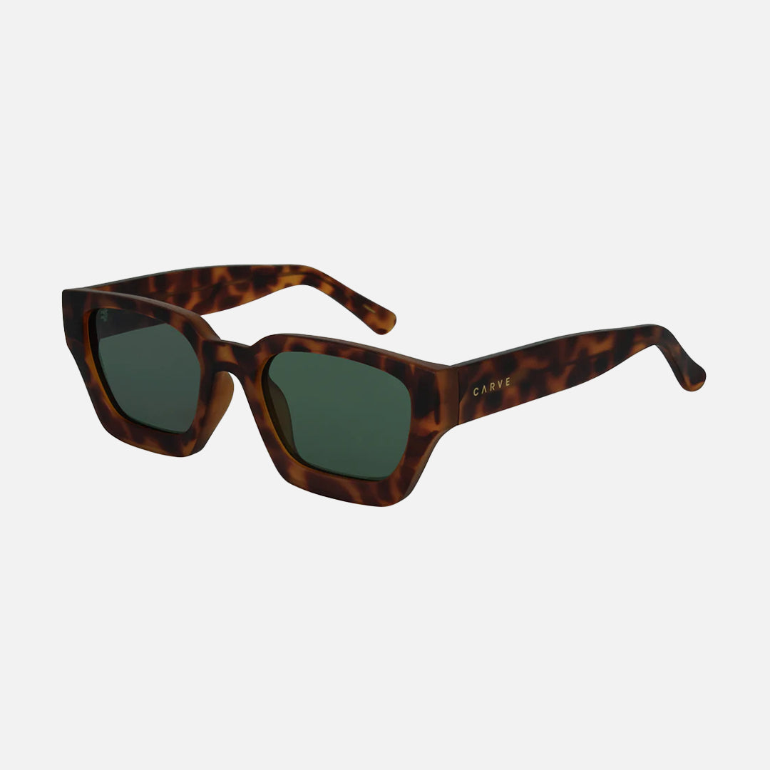 Carve Nova Matt Dark Honey Tort Frame With Green Lens