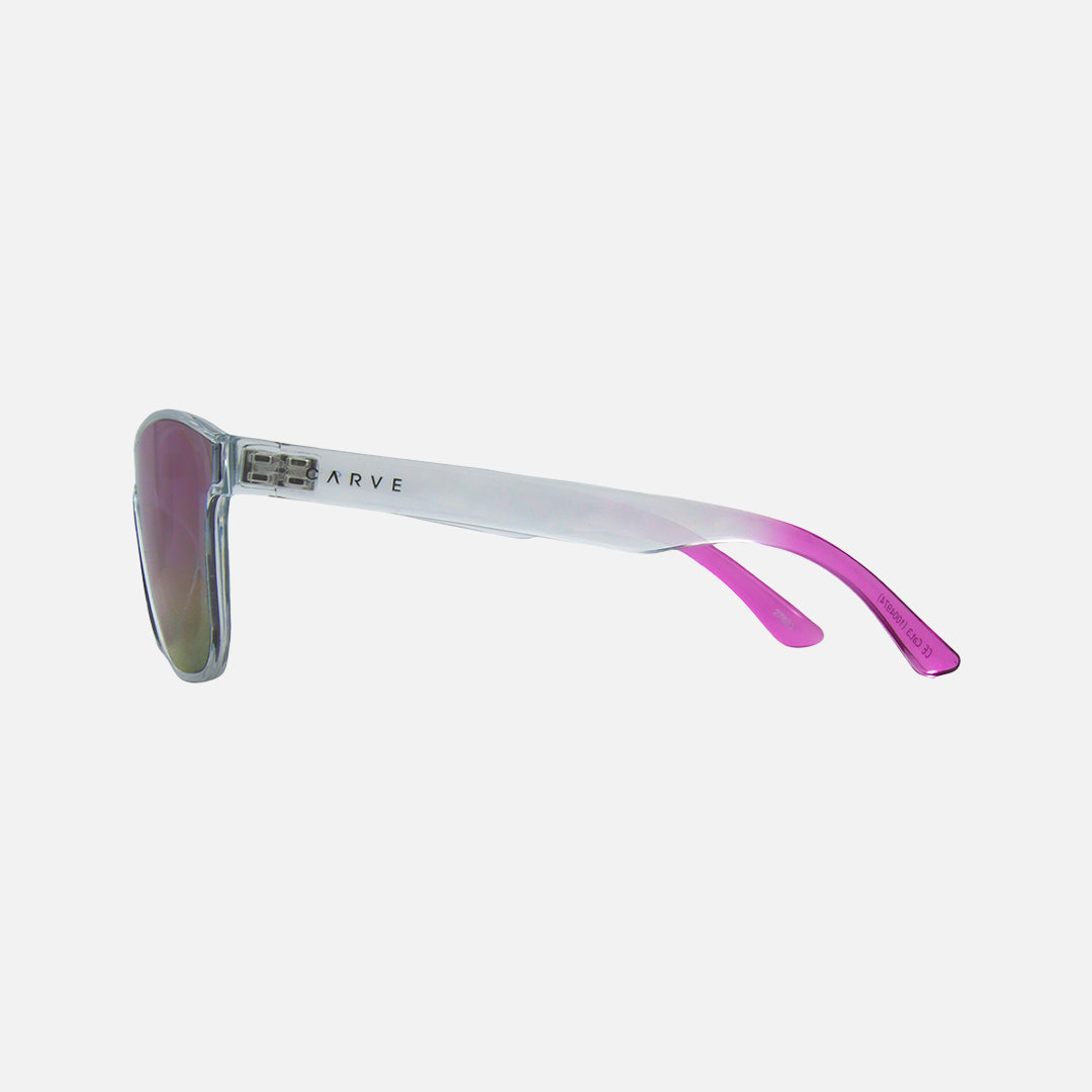 Carve Riot Crystal Clear Frame With Grey And Aqua Purple Iridium Lens