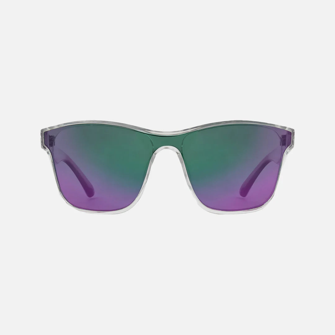 carve Riot Crystal Clear Frame with Grey and Aqua Purple Iridium Lens