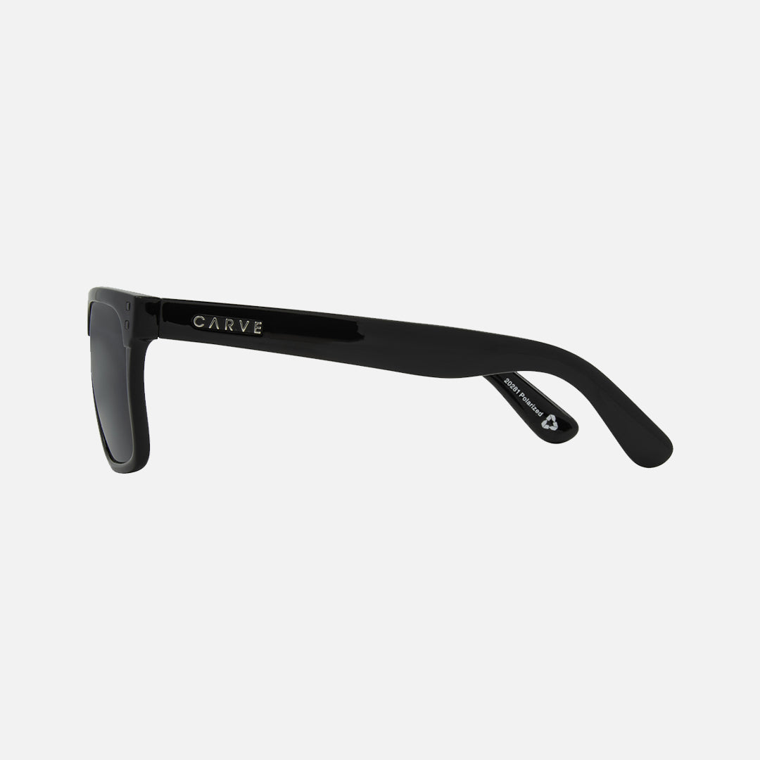 Carve Rivals Gloss Black Recycled Frame With Grey Polarized Lens