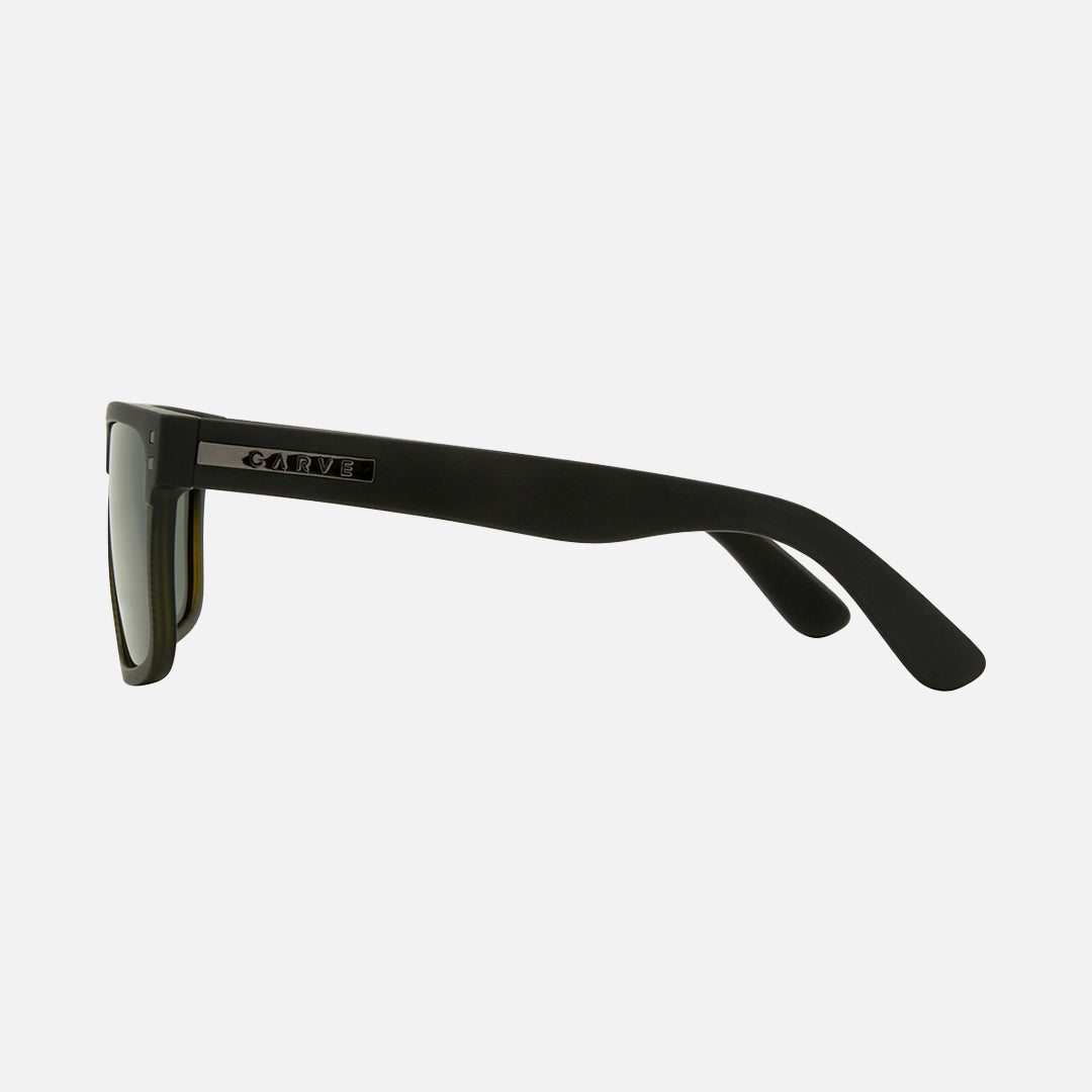 Carve Rivals XL Matt Black To Olive Streak Frame With Green Polarized Lens
