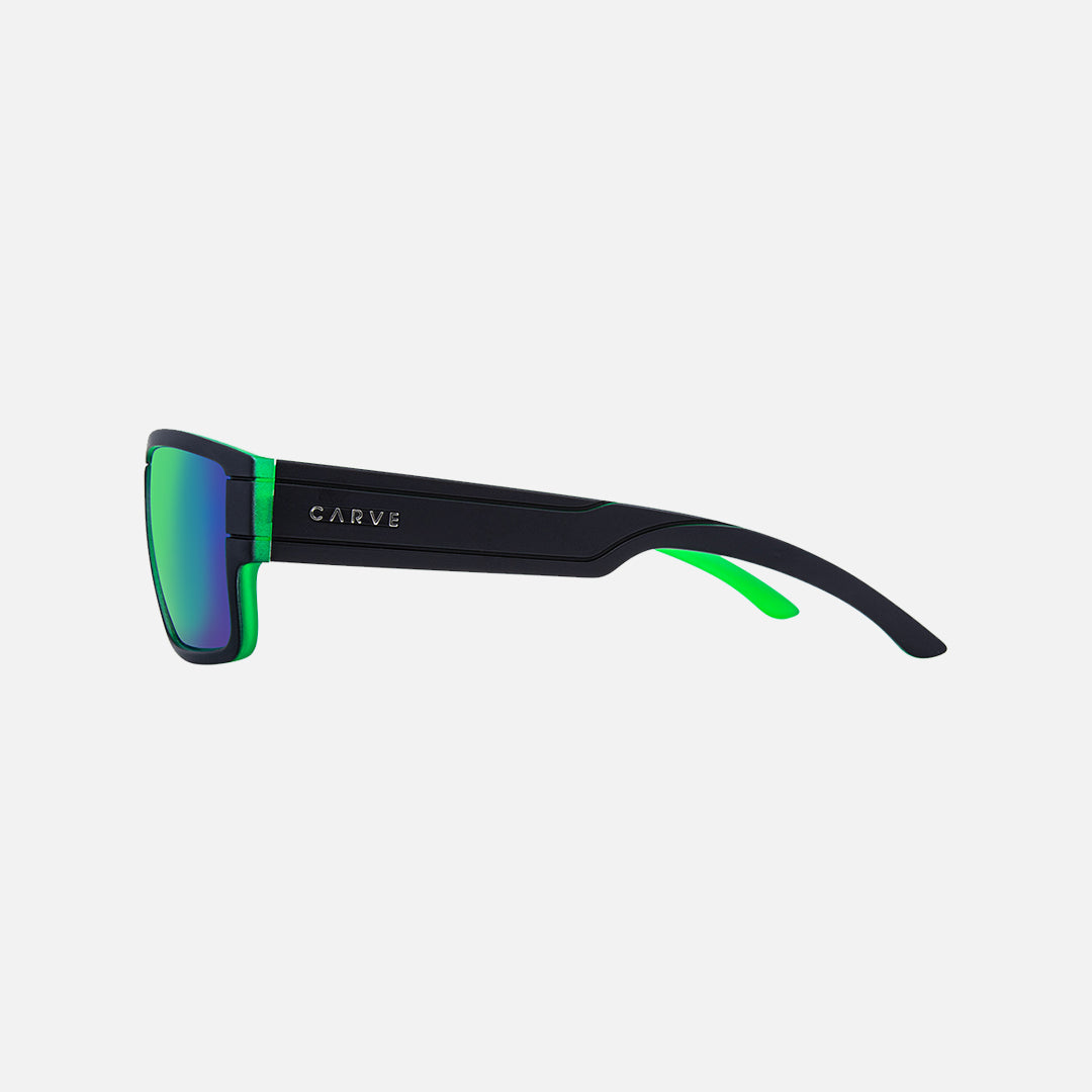 Carve Sublime Green Iridium / Matt Black Frame Sunglasses