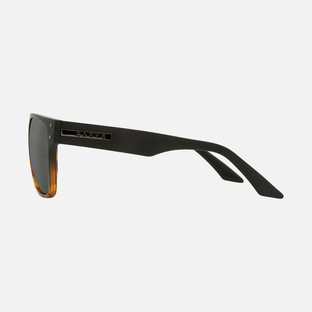 Carve The Hub Matt Black To Dk Tort Grey Polarized Lens