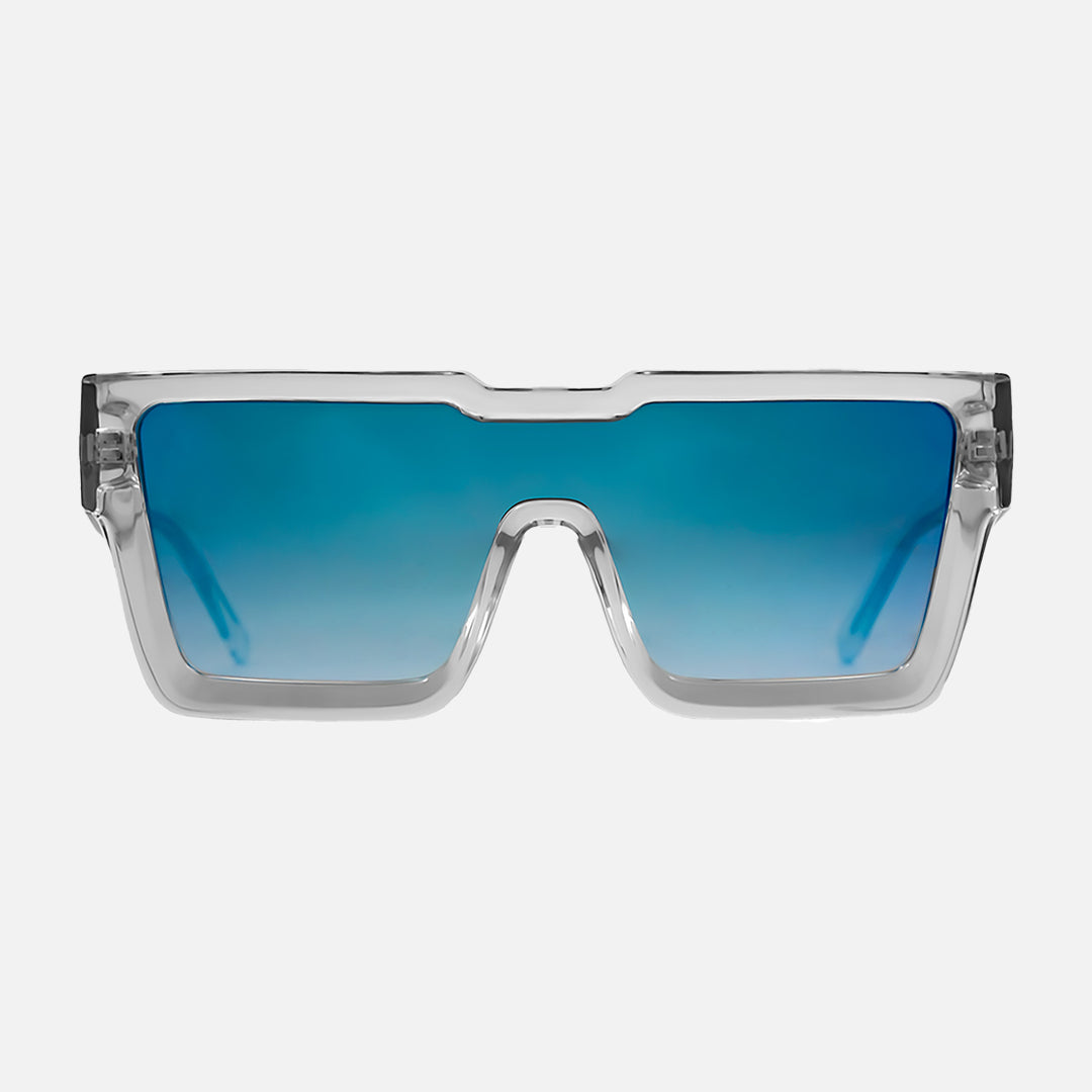 carve The Vegas Crystal Clear Frame Clear with Brown Gradient Lens with Blue Iridium
