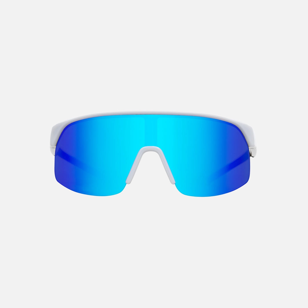 carve Velocity Junior Gloss White Frame Grey Blue Iridium Lens