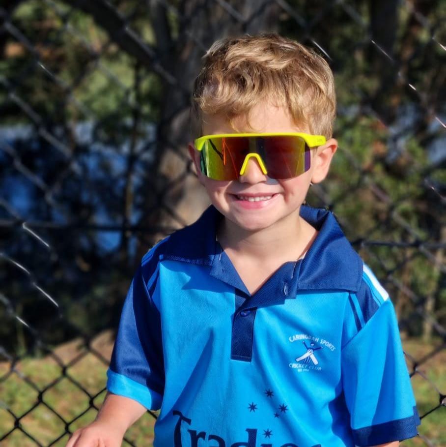 Carve Velocity Junior Matt Yellow Frame Grey Red Iridium Lens