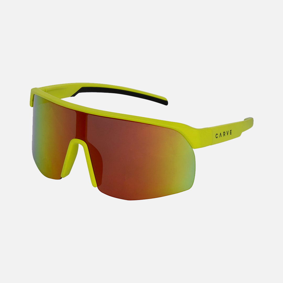 Carve Velocity Matt Fluro Yellow Frame Grey Red Iridium Lens