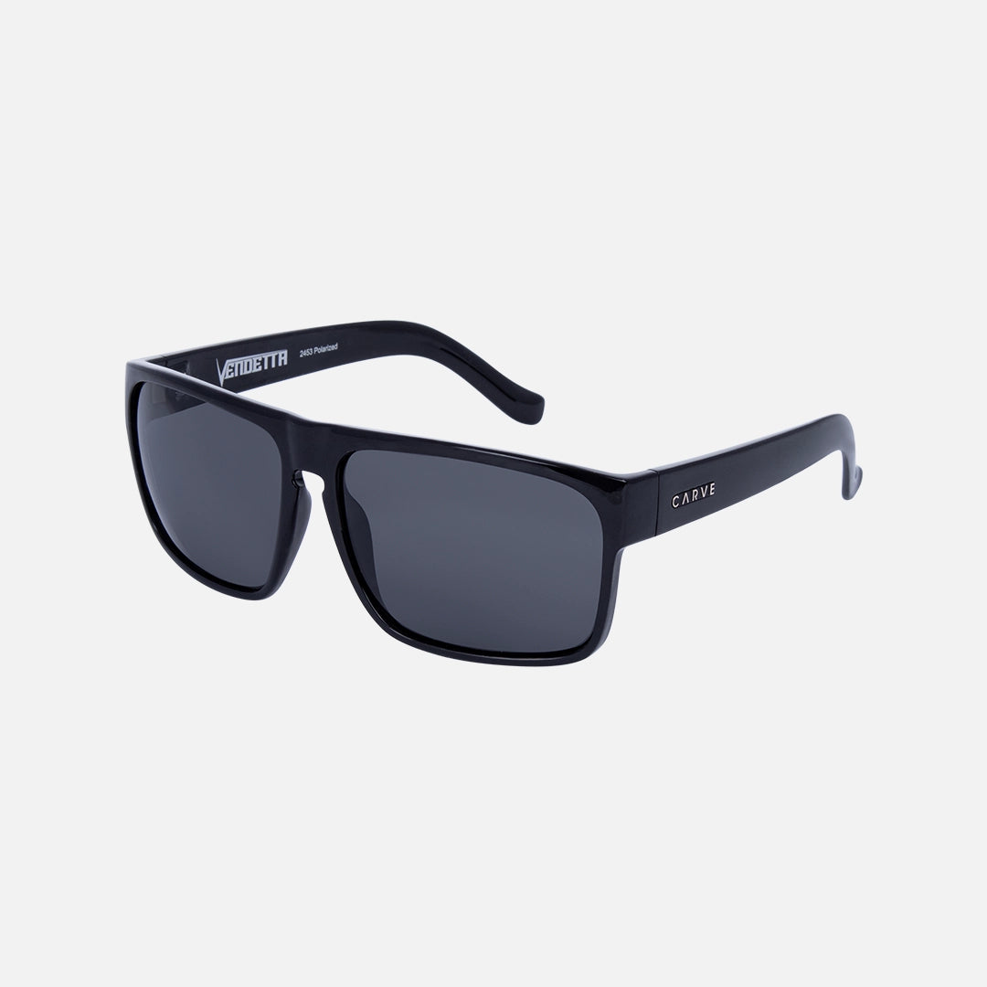 Carve Vendetta Gloss Black Frame Gray Polarized Lens