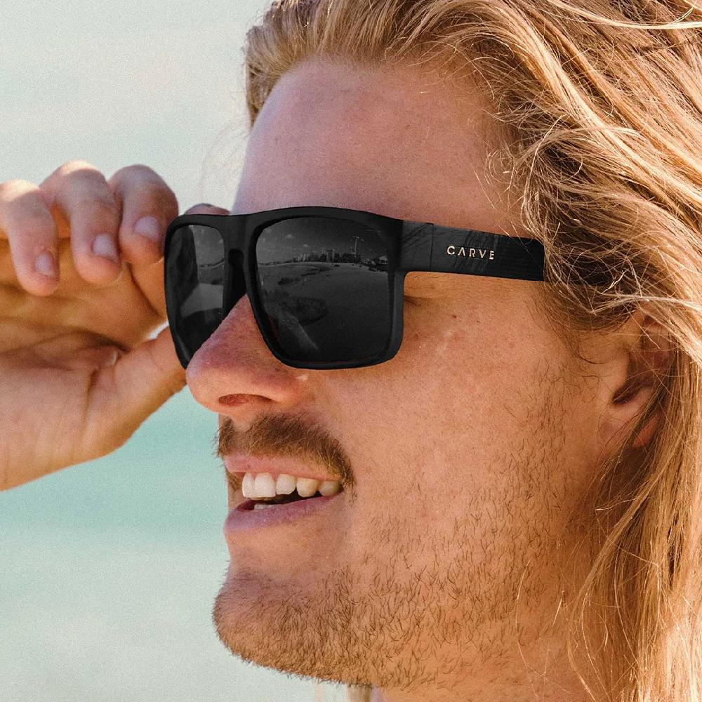 Carve Vendetta Matt Black Recycled Frame Gray Polarized Lens